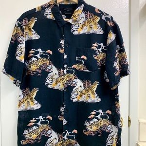 All Saints printed tiger summer shirt.